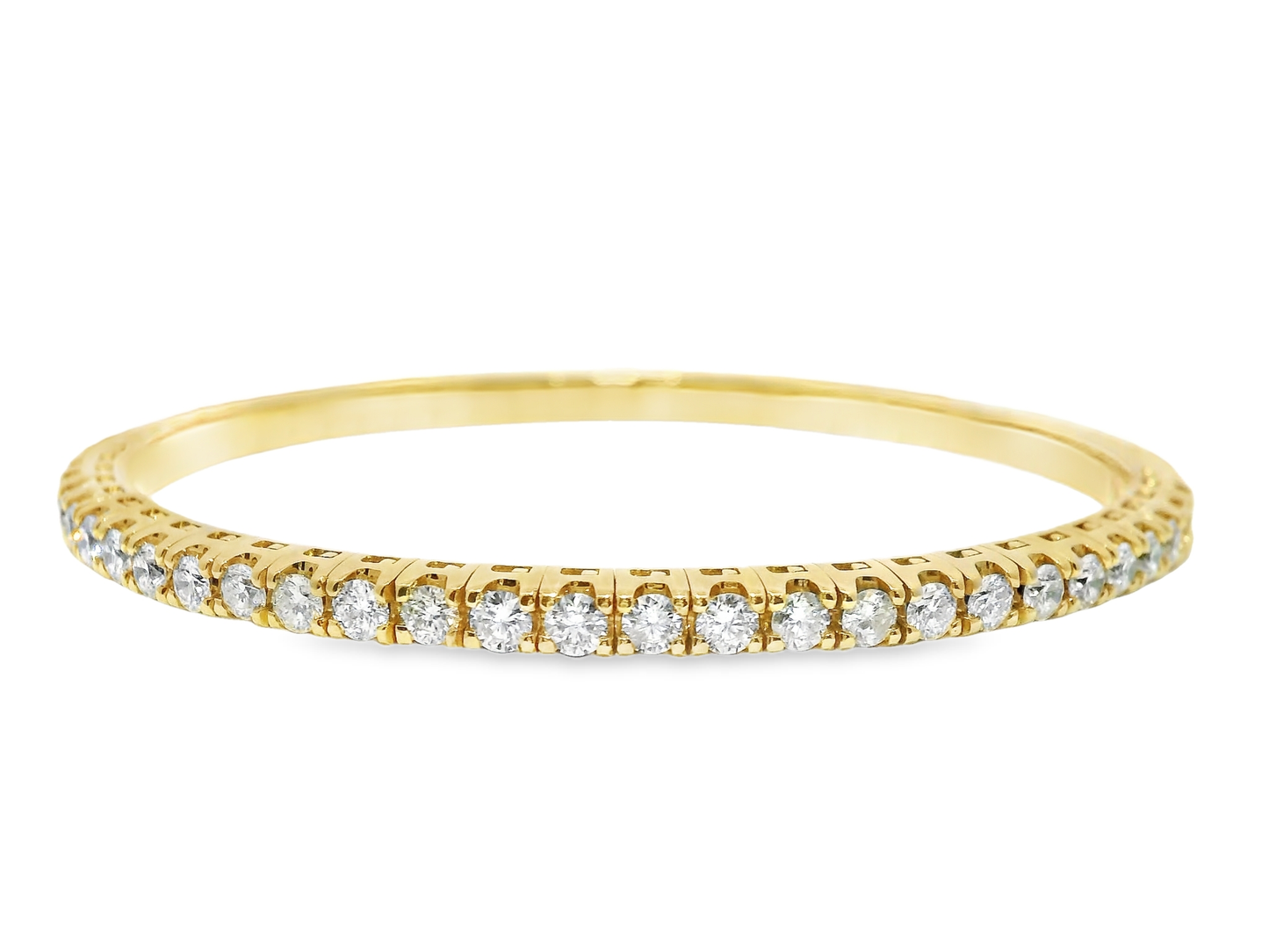 3.90 Ct diamond Bangle 18k Yellow Gold