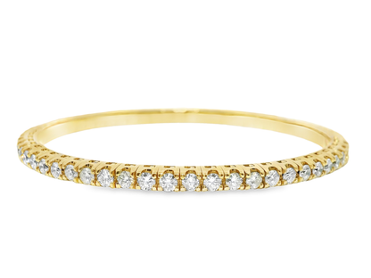 3.90 Ct diamond Bangle 18k Yellow Gold