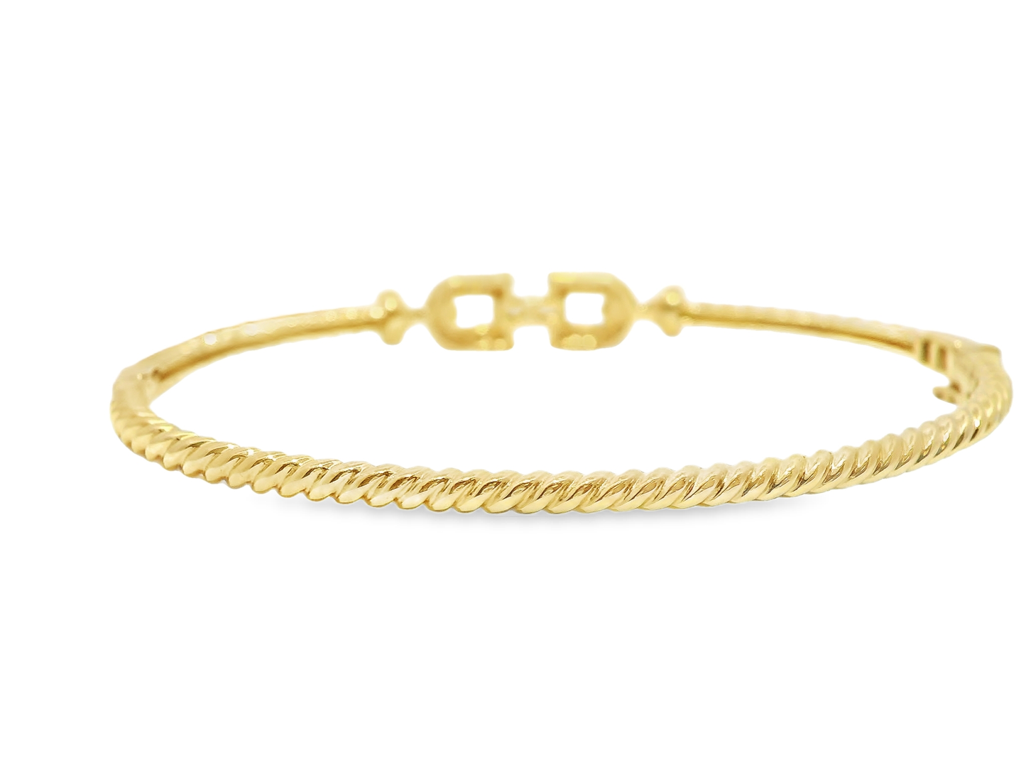 0.26Ct diamond Bangle 14k Yellow Gold