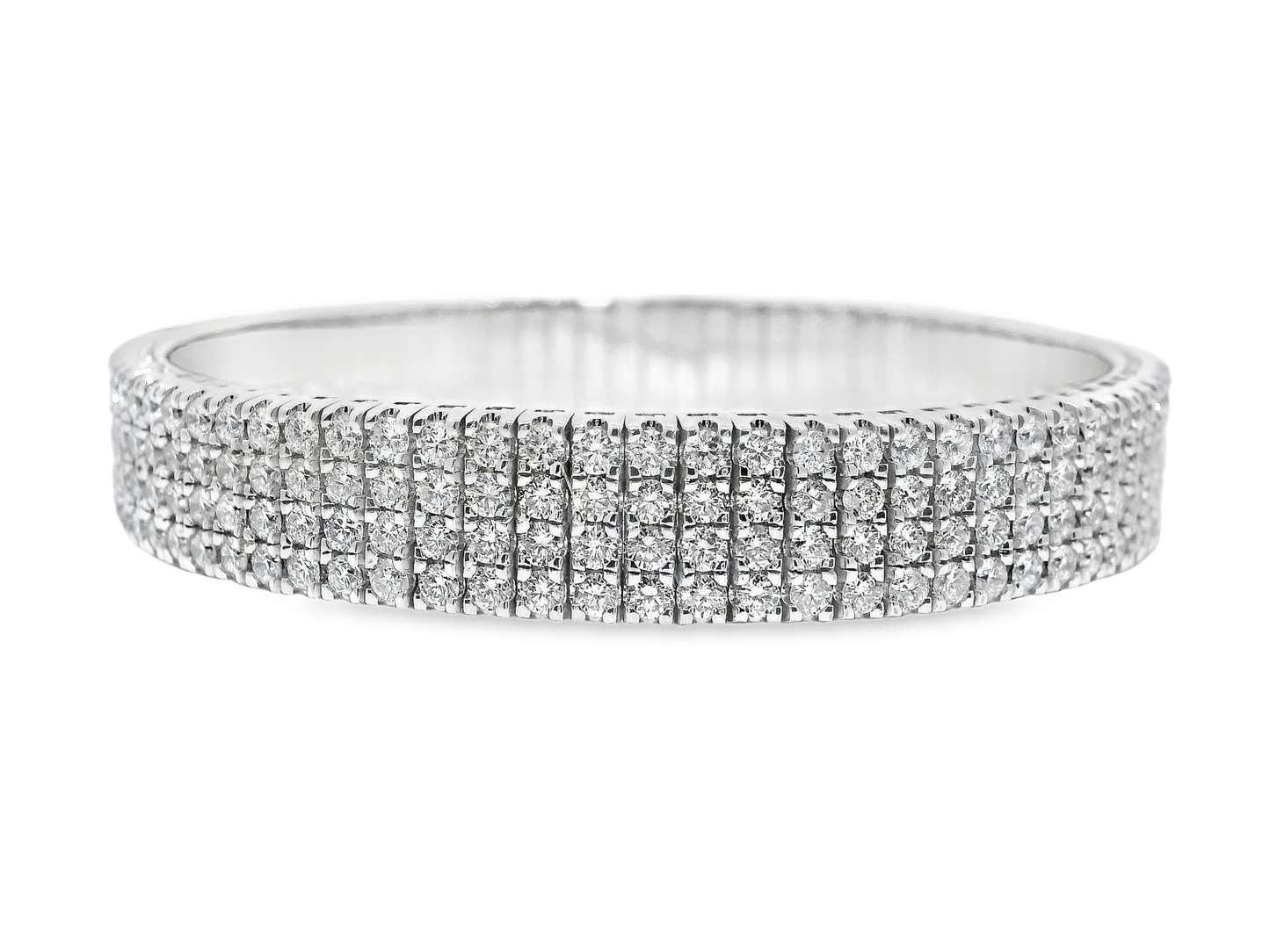 8.51 CT diamond Bangle 18k White Gold