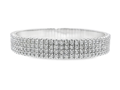 8.51 CT diamond Bangle 18k White Gold