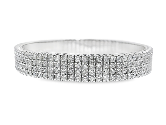 8.51 CT diamond Bangle 18k White Gold
