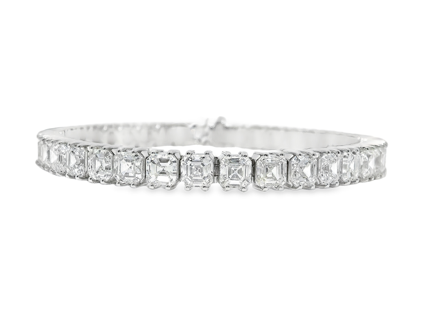 19.89Ct Lab Diamond Bracelet 14k White Gold