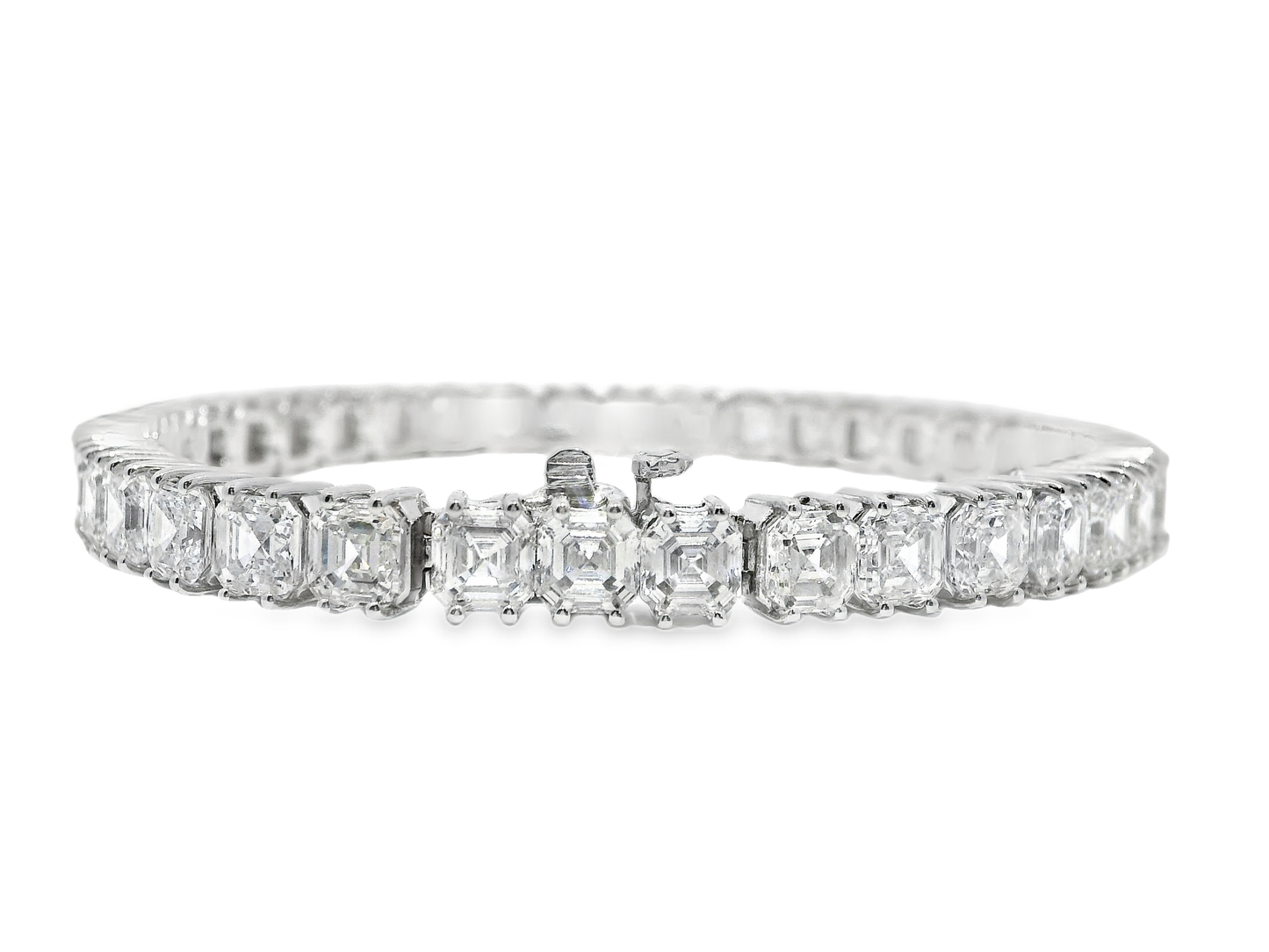 19.89Ct Lab Diamond Bracelet 14k White Gold