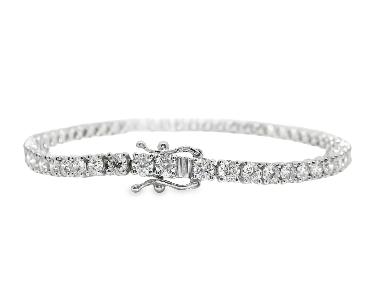 5.85 Ct Lab Diamond Bracelet 14k White Gold