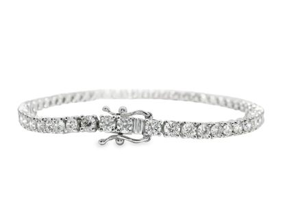 5.85 Ct Lab Diamond Bracelet 14k White Gold