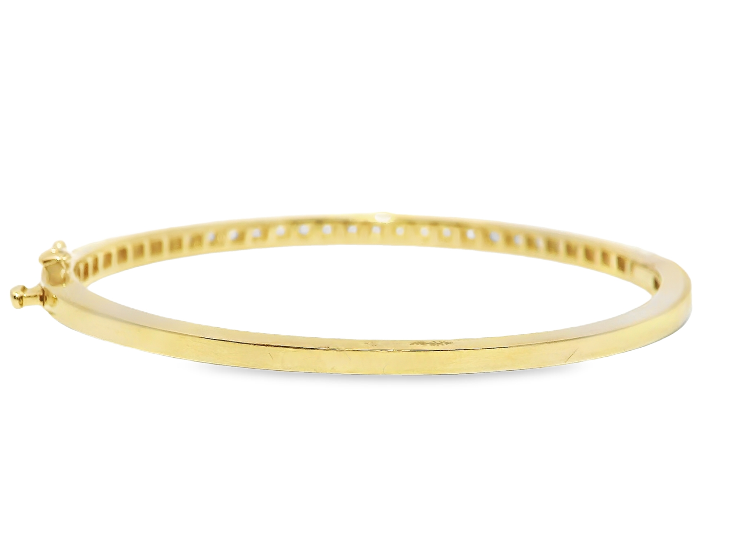 2.89CT Diamond Bangle 14k Yellow Gold