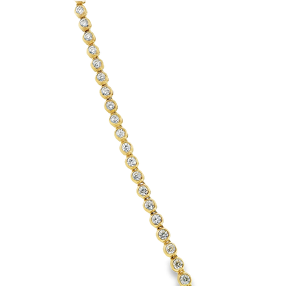 9.90CT Lab diamond Necklace 14k Yellow Gold