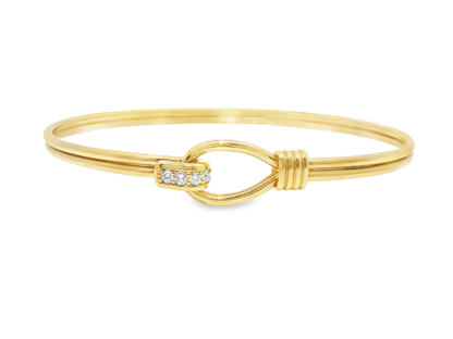 0.13CT diamond Bangle 18k Rose Gold