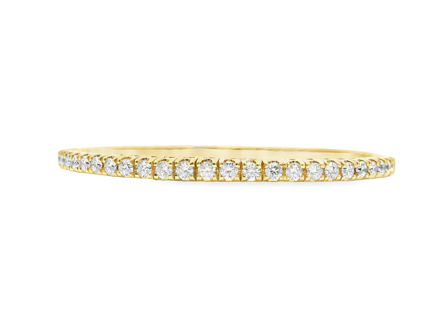 3.90 Ct diamond Bangle 18k Yellow Gold