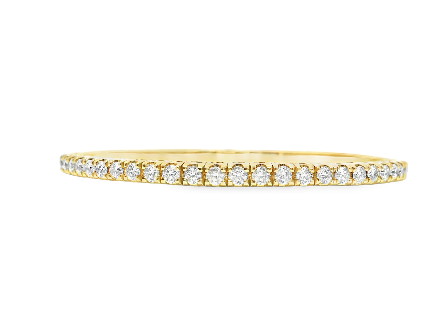 3.90 Ct diamond Bangle 18k Yellow Gold