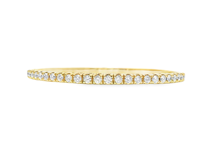 3.90 Ct diamond Bangle 18k Yellow Gold