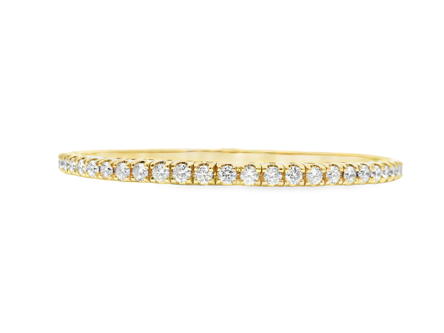 3.90 Ct diamond Bangle 18k Yellow Gold