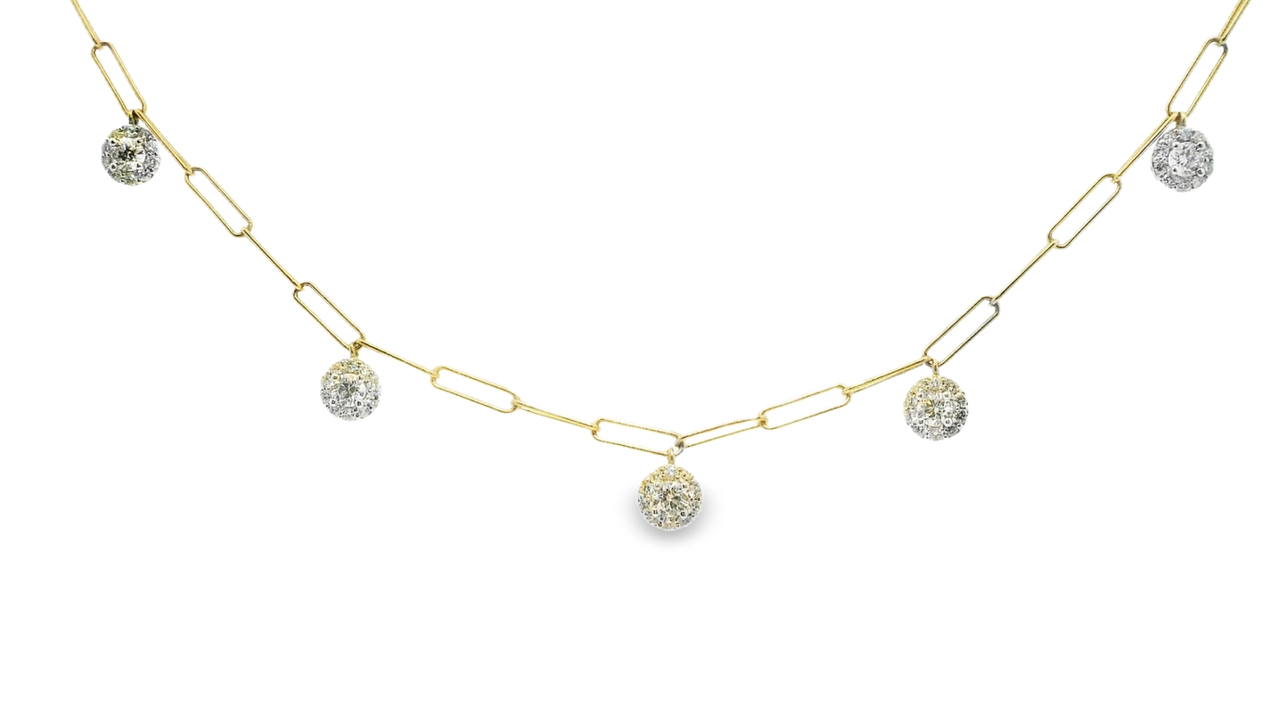 1.11CT Diamond Pendant 14k Yellow Gold