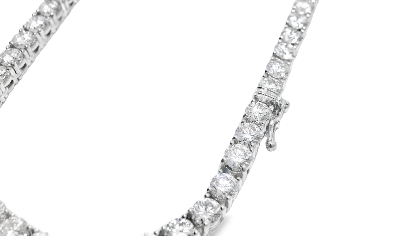 15.01 Ct Lab Diamond Necklace 14k White Gold