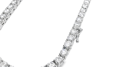 15.01 Ct Lab Diamond Necklace 14k White Gold