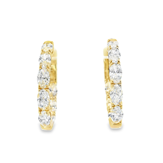 3.20CT Lab Diamond Earring 14k Yellow Gold