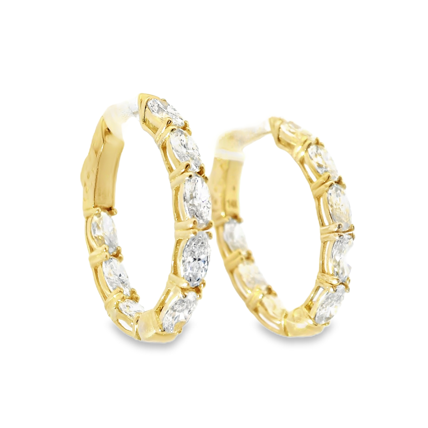 3.20CT Lab Diamond Earring 14k Yellow Gold