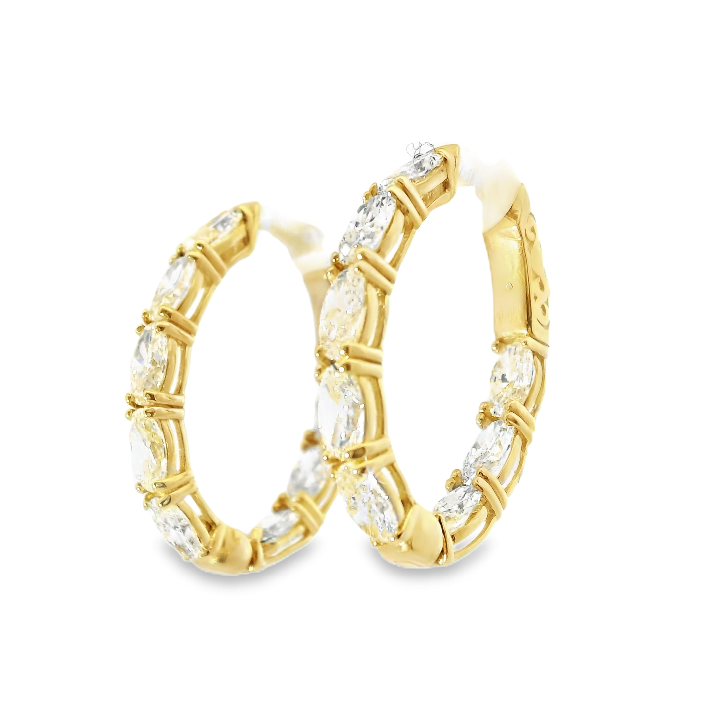 3.20CT Lab Diamond Earring 14k Yellow Gold