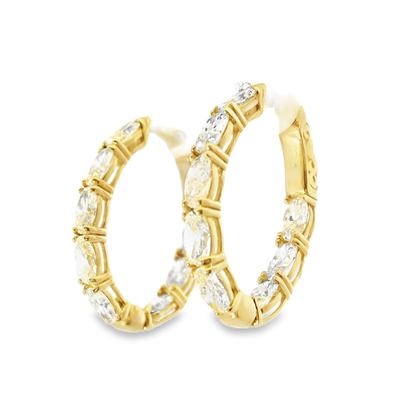 3.20CT Lab Diamond Earring 14k Yellow Gold