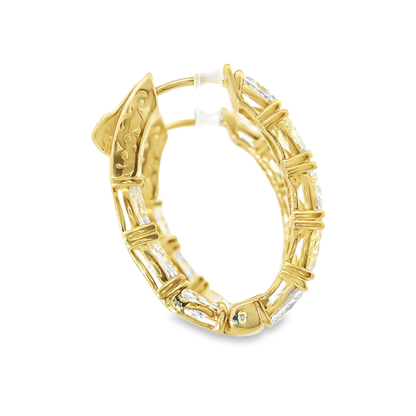 3.20CT Lab Diamond Earring 14k Yellow Gold