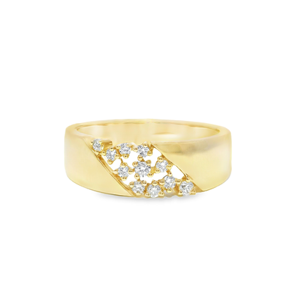 0.16CT Diamond Ring 14k Yellow Gold