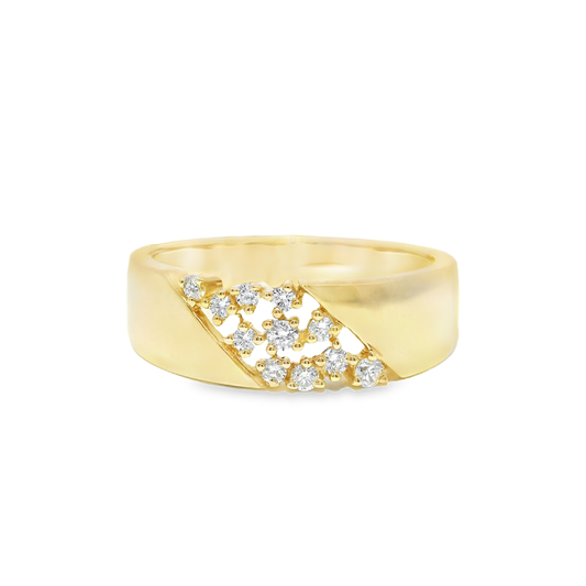 0.16CT Diamond Ring 14k Yellow Gold