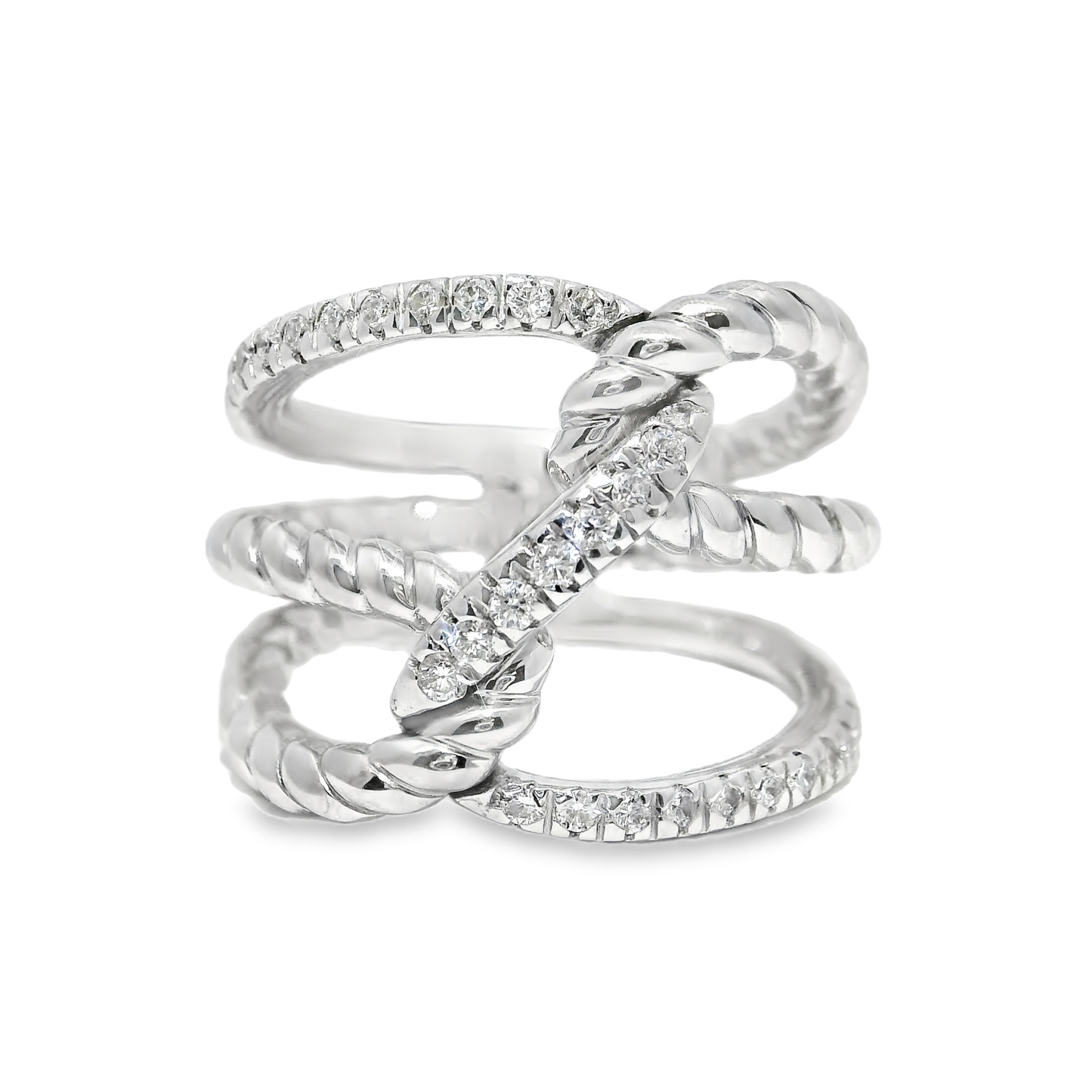 0.31CT Diamond Ring 18k White Gold
