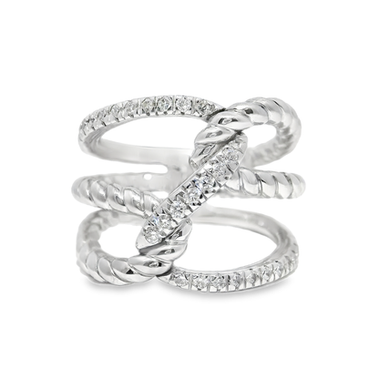0.31CT Diamond Ring 18k White Gold
