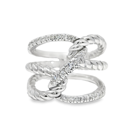0.31CT Diamond Ring 18k White Gold