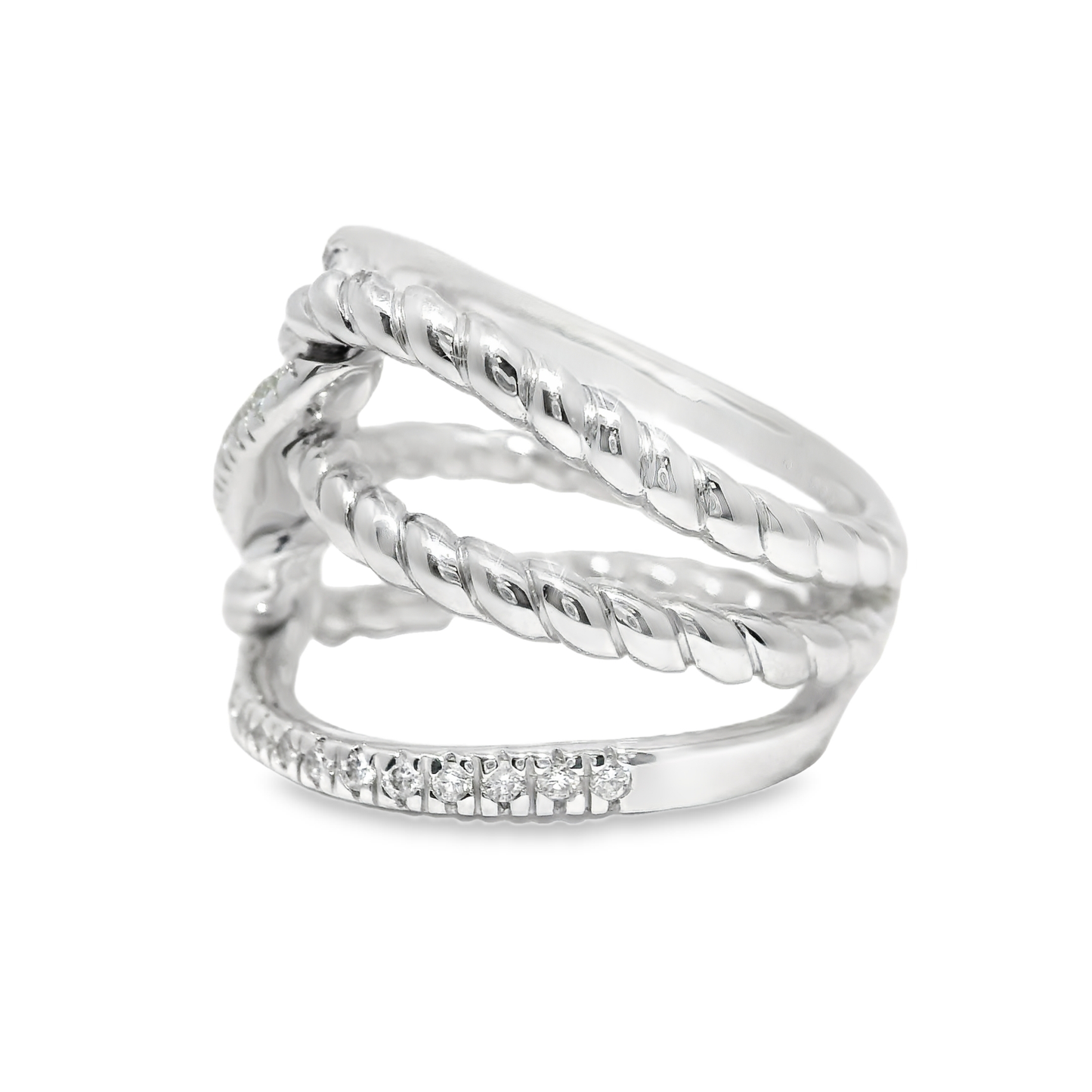 0.31CT Diamond Ring 18k White Gold