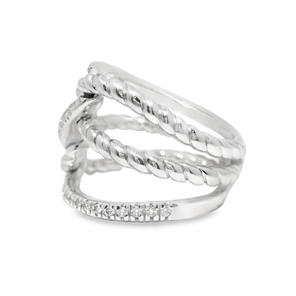 0.31CT Diamond Ring 18k White Gold