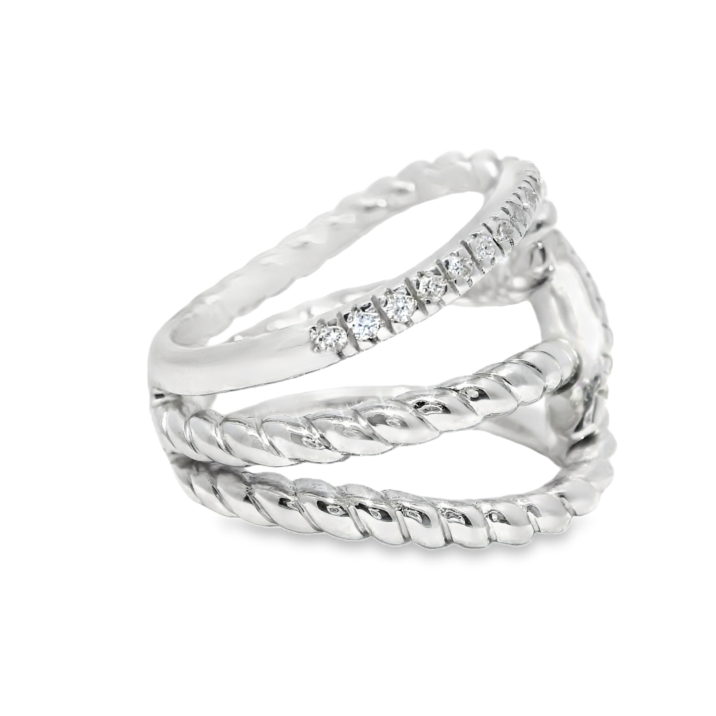 0.31CT Diamond Ring 18k White Gold