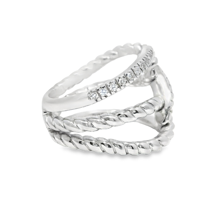 0.31CT Diamond Ring 18k White Gold