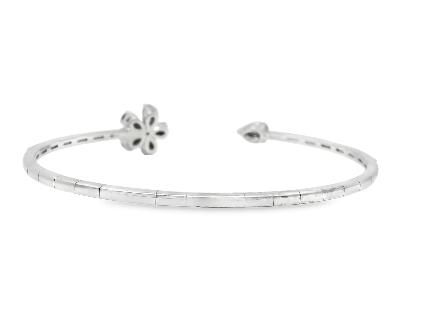 0.37CT Diamond 1.11Ct Black Diamond 18k White Gold