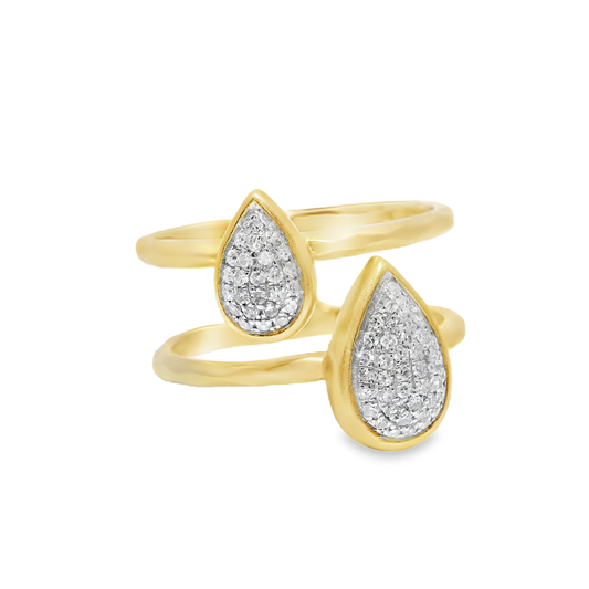 0.19CT Diamond Ring 14k yellow Gold