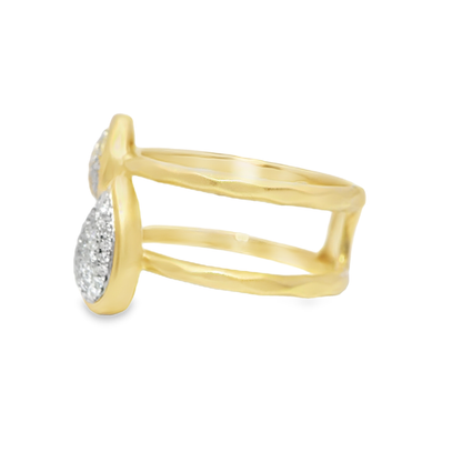 0.19CT Diamond Ring 14k yellow Gold