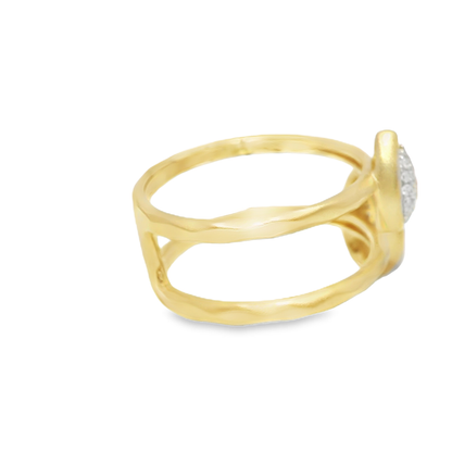 0.19CT Diamond Ring 14k yellow Gold