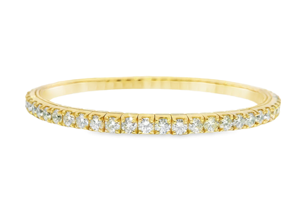 7.20CT Diamond Bangle 14k Yellow Gold