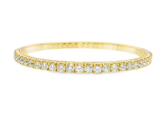 7.20CT Diamond Bangle 14k Yellow Gold