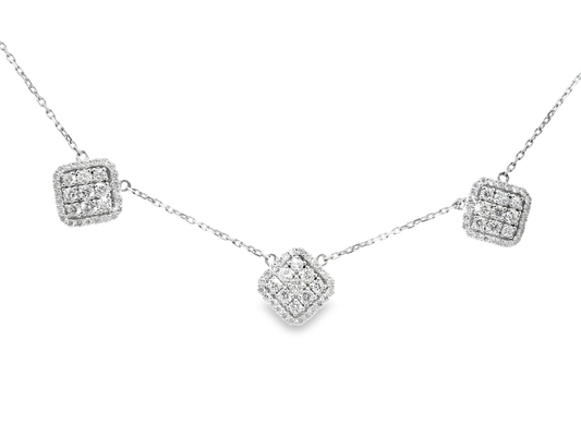 1.62CT Diamond Pendant 14k White Gold