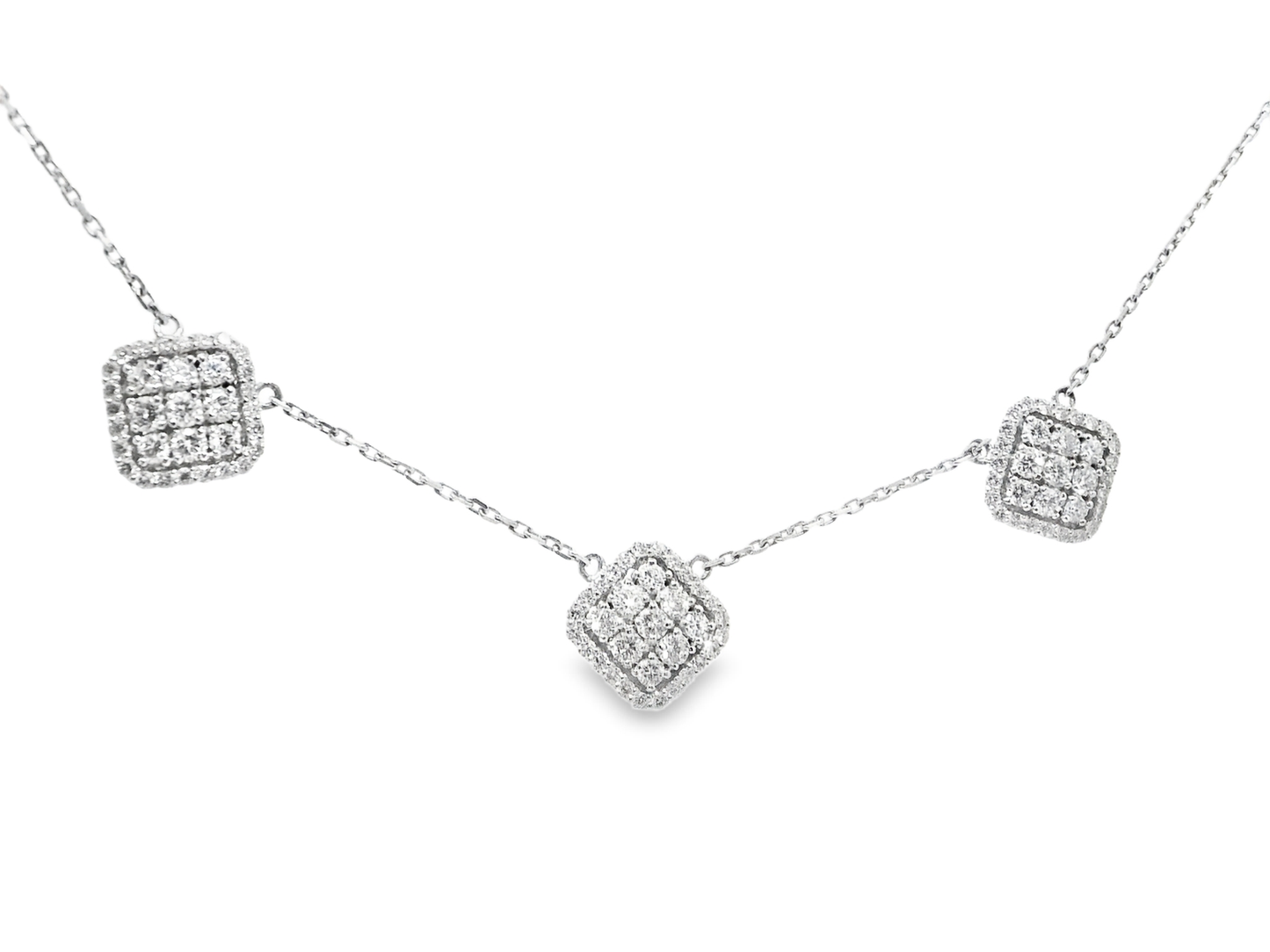 1.62CT Diamond Pendant 14k White Gold