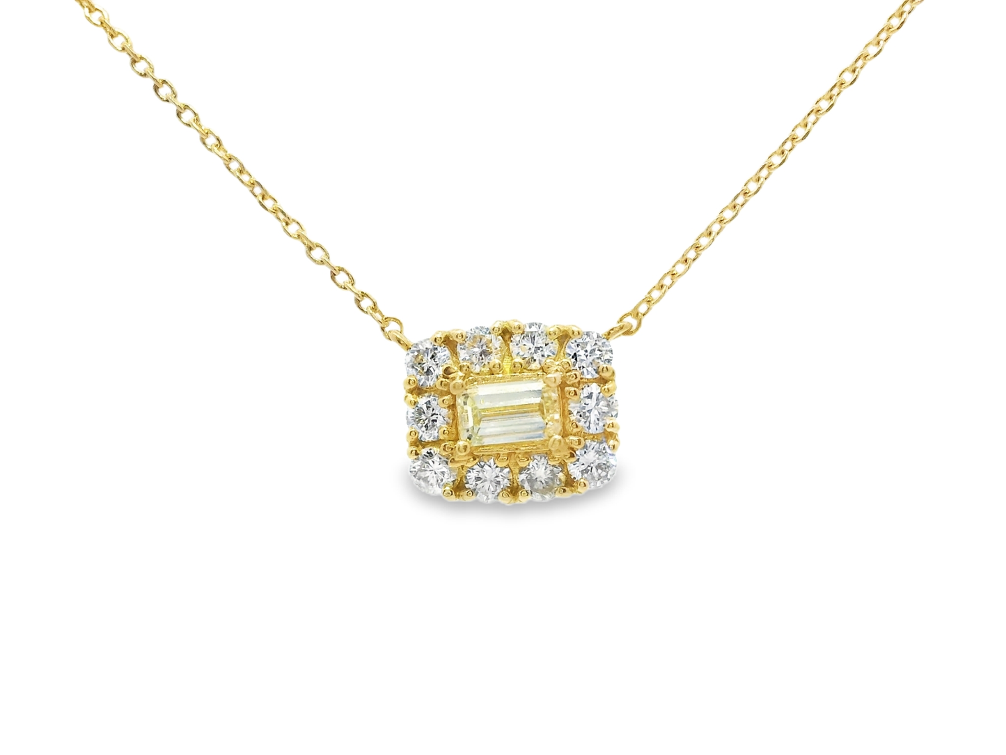 0.50CT Diamond Pendant 18k Yellow Gold