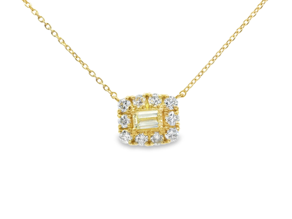 0.50CT Diamond Pendant 18k Yellow Gold