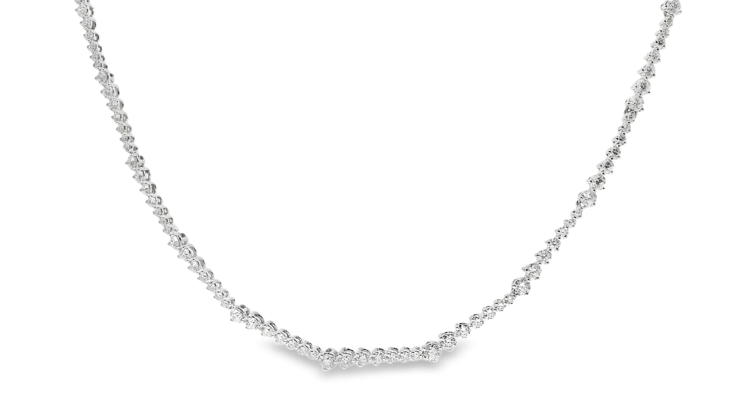 3.43CT Diamond Necklace 18k White Gold
