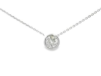 0.50CT Diamond Pendant 18k White Gold