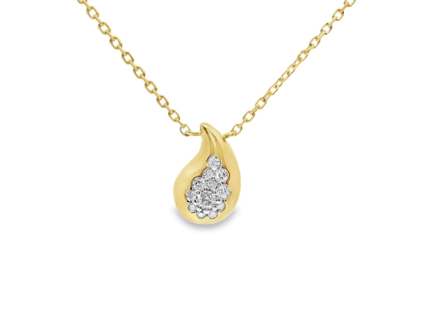 0.16CT Diamond Pendant 14k Yellow Gold