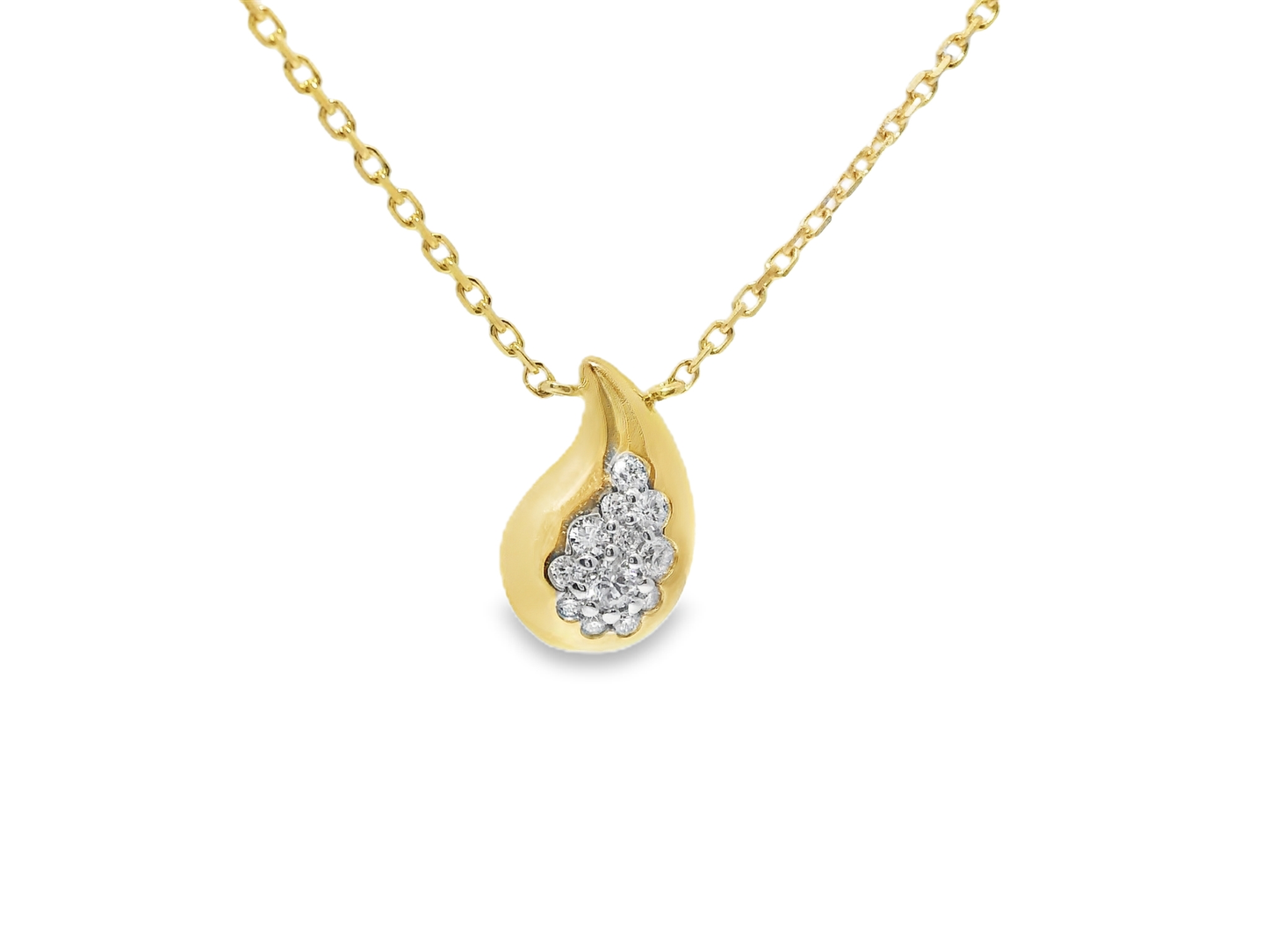 0.16CT Diamond Pendant 14k Yellow Gold