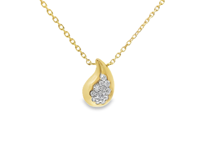 0.16CT Diamond Pendant 14k Yellow Gold