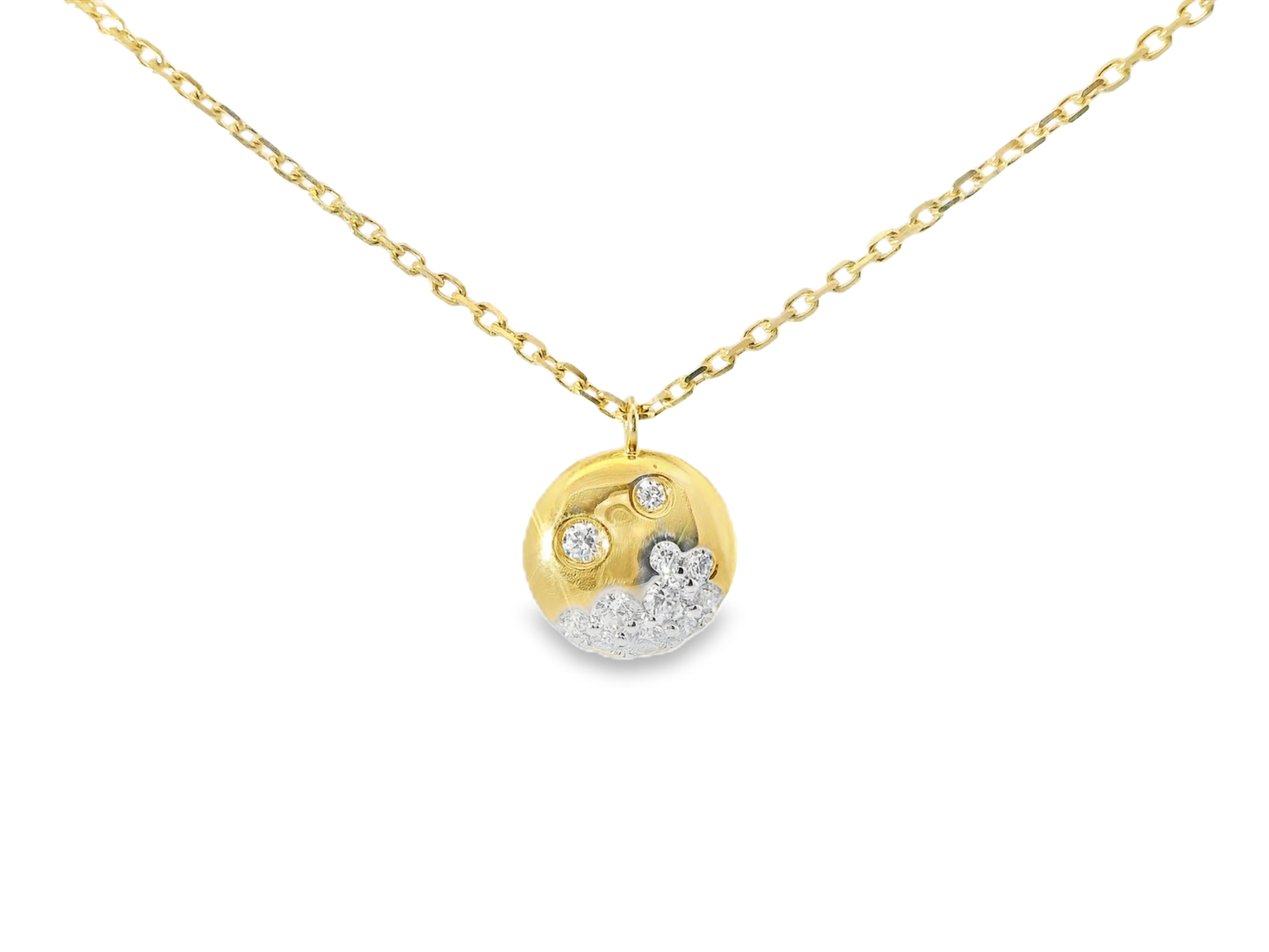 0.23CT Diamond Pendant 14k Yellow Gold